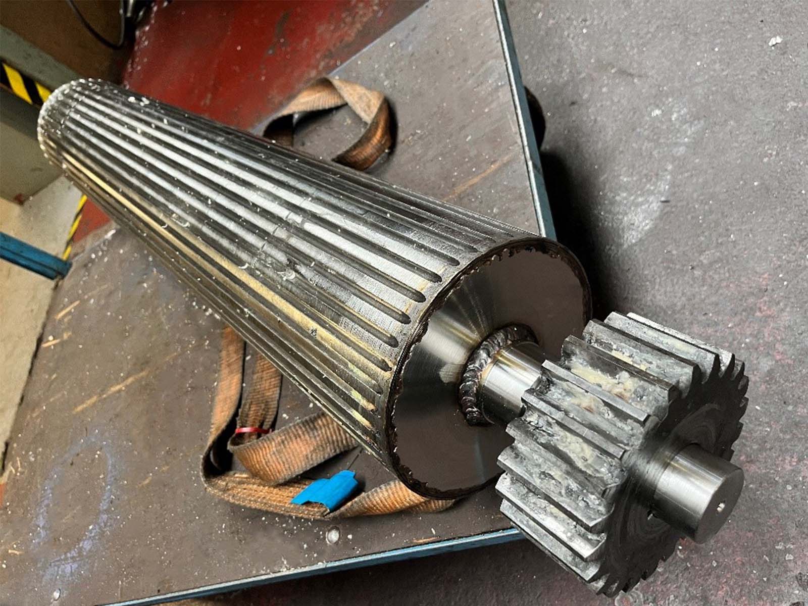 Refurbish roller and manufacture new end