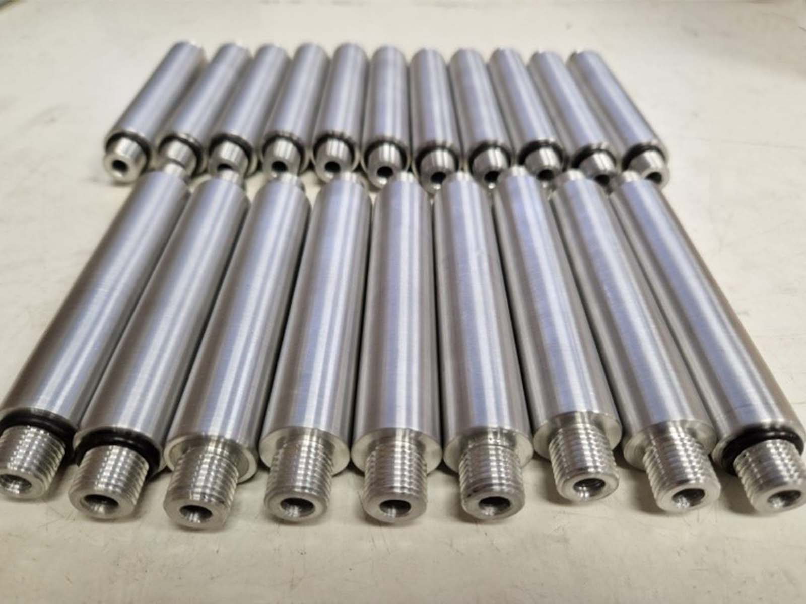 Twenty aluminium nozzles